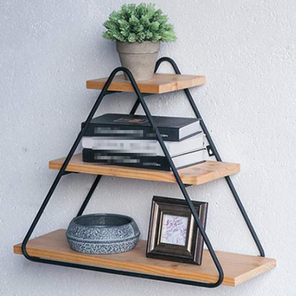 OSHA Modern Simplicity Wall-Mounted Triangular Bookshelf Display Stand