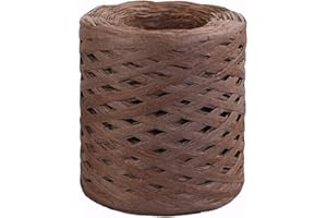 CC Wonderland Zone Dark Brown Raffia Paper Ribbon, 0.25 in x 656 ft, Wedding Occasion