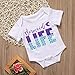 Canis Baby Boy Girl Romper Mermaid Life Letter Print Jumpsuit Playsuit Outfits (0-6 Months) White