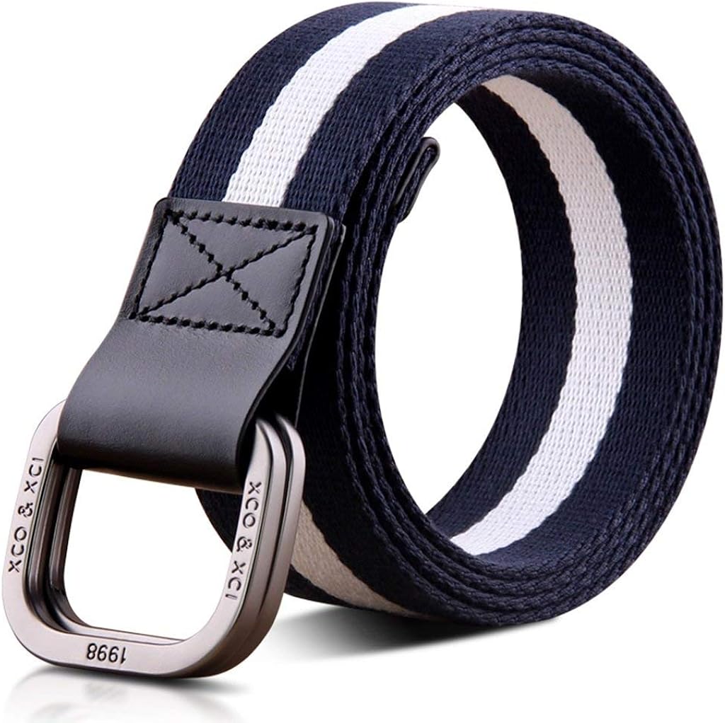 Belt Men'S Canvas Belt Alloy Stretch Casual Buckle Festival Fashion