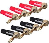Goaycer 90 Degree Banana Plugs 24K Gold Plated 4mm Connector 12 Pack view 6
