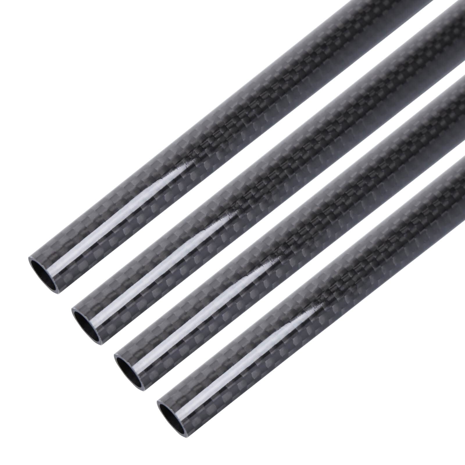 2Pcs 4X2.5X500MM 3K Roll Wrapped 100% Carbon Fiber Square Tube Pipe - View #2