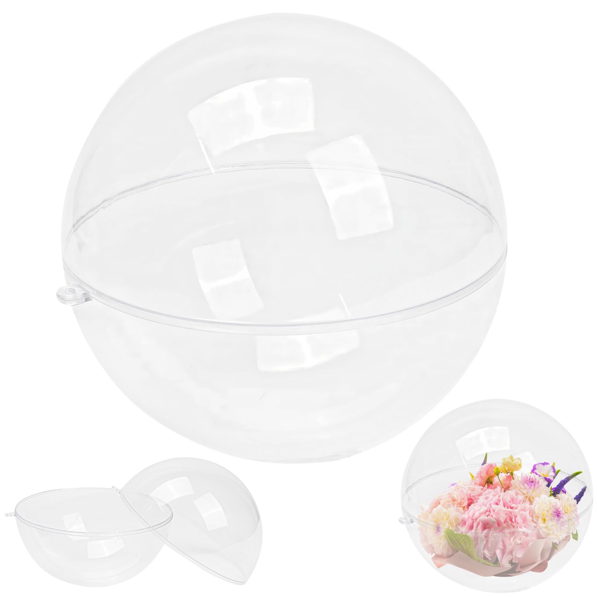 Photo 1 of 1Pc Clear Plastic Fillable Ornaments Ball, 6.3 inch Diameter, Sphere Acrylic Dome Balls Big for Ornament Favor Crafts Crafting Kit Molding Arts Giant Mold Shells (Clear Color)