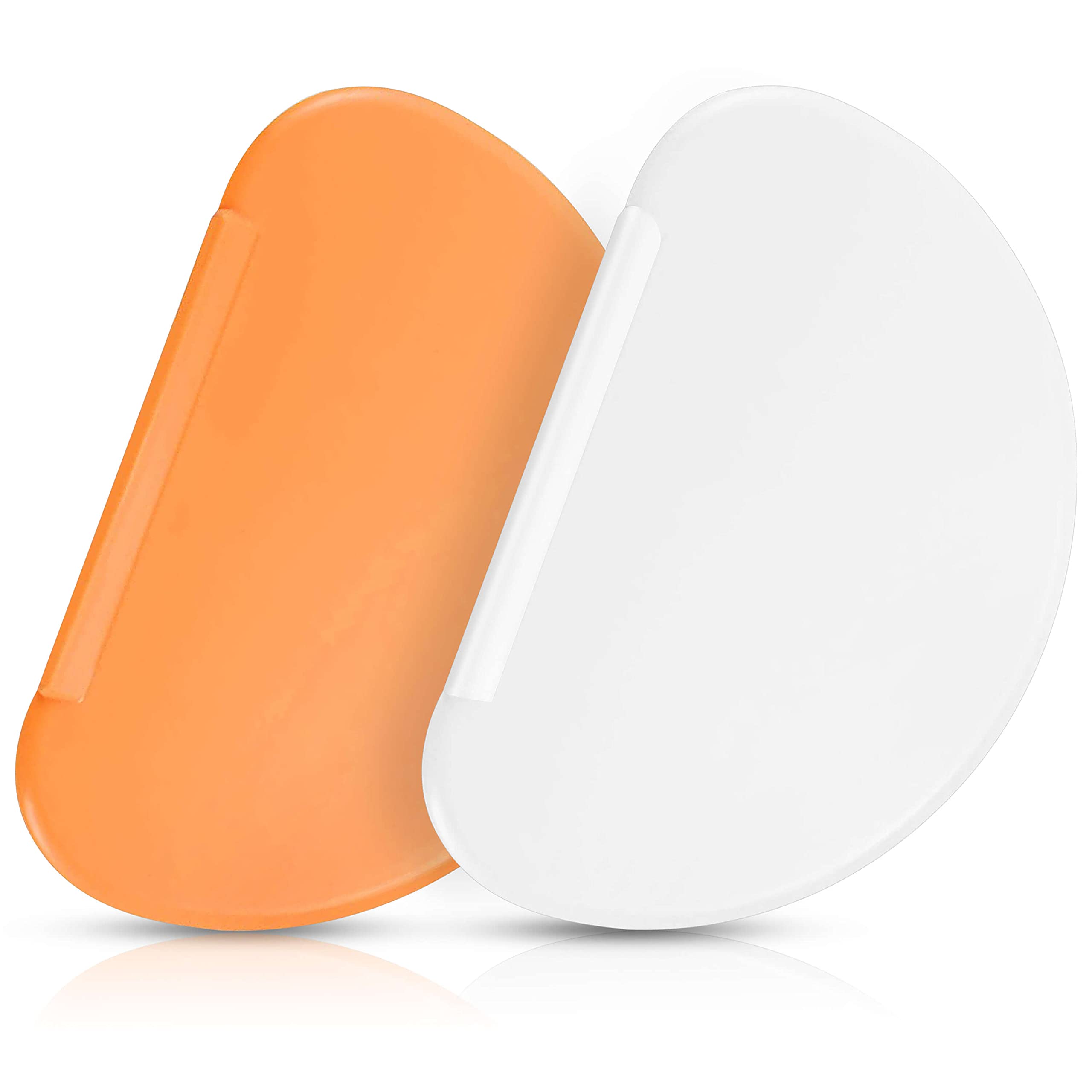 Colonel Cook Pastry Scraper |Set of 2|✮Lifetime Guaranteed✮- Dough Cutter and Shaper, Flour and Batter Mixing Tool, Baking Accessories, Kitchen Cooking Utensils - Smooth, Lightweight, Durable Plastic