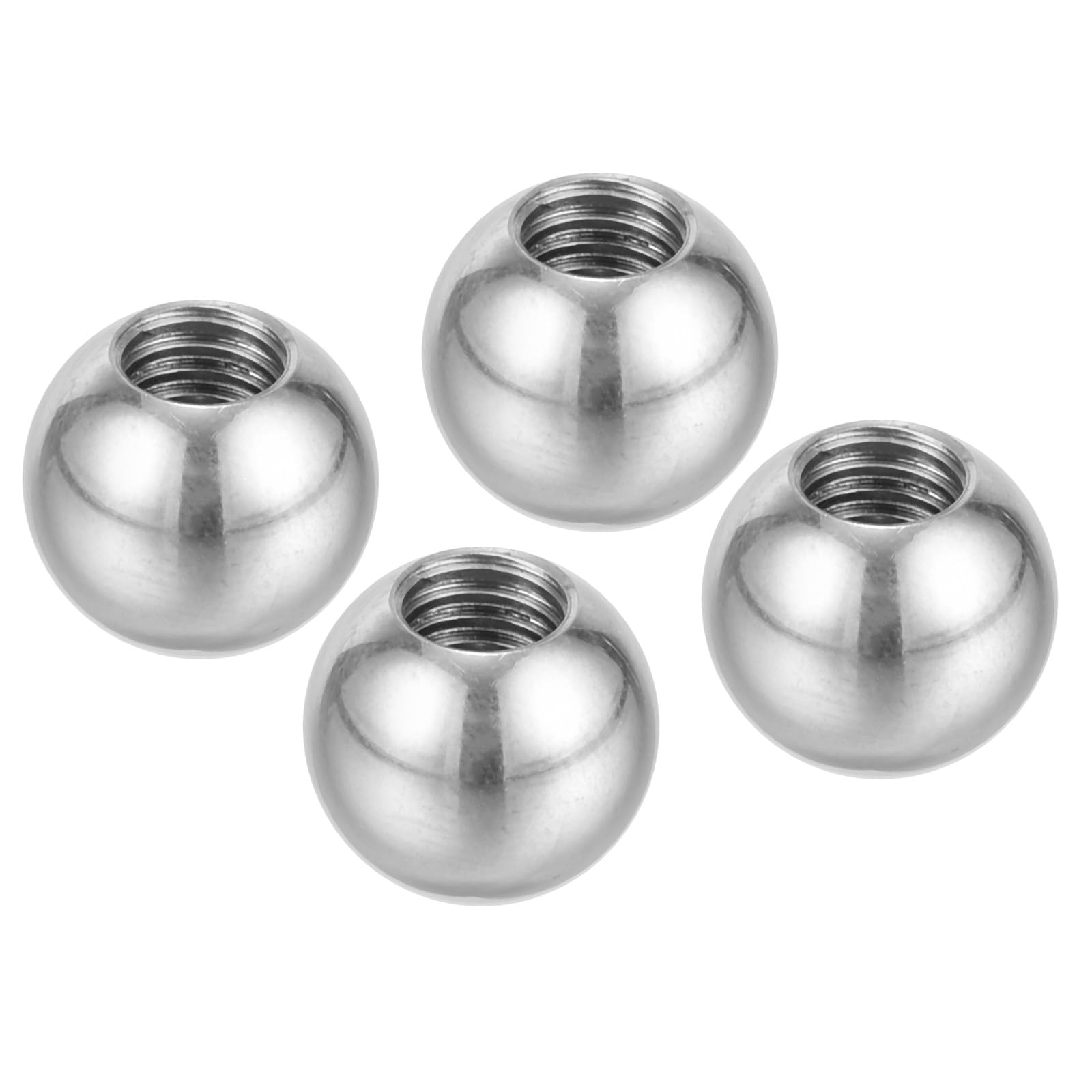PATIKIL M6x12mm Ball Nuts Knob, 4 Pack Female Thread 304 Stainless Steel Round Blind Hole Screw Cap Cover for Lighting Machinery DIY Decoration, Silver — image 1