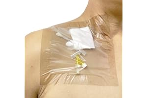 GBH-MED PICC Line Shower Bandage Protector Shield, Waterproof Transparent Film Wound Dressing Barrier, 7 Pcs (9"x9")