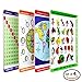 Educational Mealtime Plates for Kids, Set of 4 Unique Designs; Fun and Colorful Sturdy Melamine Plates for Children of All Ages; BPA Free