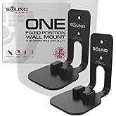 Sound Bass ONE, ONE Gen 2, ONE SL & Play:1 Wall Mount Bracket, Twin Pack [2pcs], Black, Compatible with Sonos ONE, ONE Gen 2, ONE SL & PLAY1 Speaker