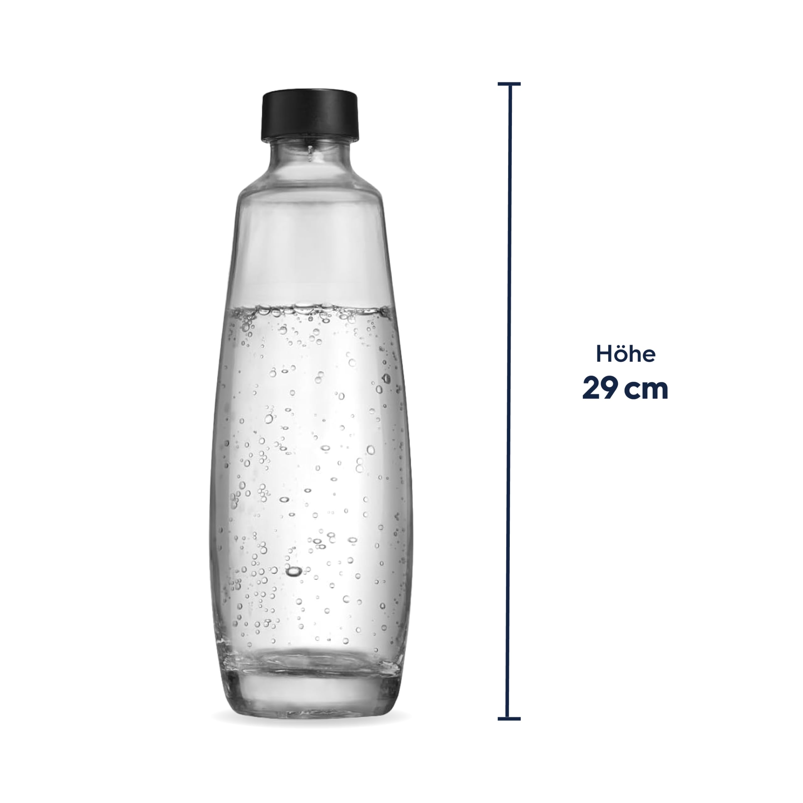 sodastream 1L DUO Glasflasche - kompatibel mit DUO & E-DUO Wassersprudler, 2er-Pack Wasserflasche, spülmaschinenfeste Sprudelflasche 3
