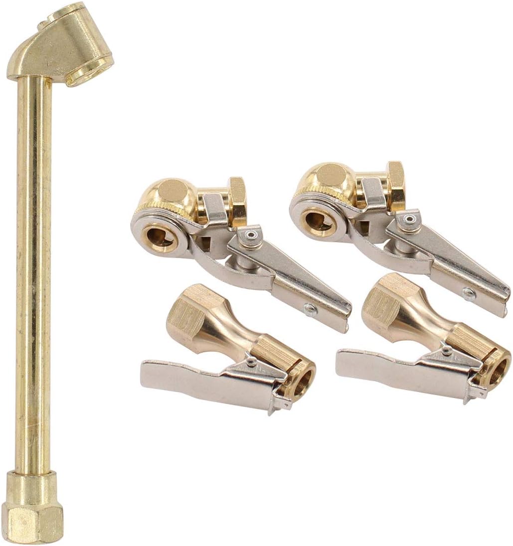 Head Dual Set Chuck Air Inch 1/4 ApplianPar Brass Gauge Pressure