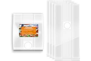 Vabiooth 25 Packs 6 Mil Mushroom Grow Bags, Thick Spawn Bags 5" X 8" X 20" with 0.2 Micron Filter Breathable Autoclavable Durable Tear-Resistant