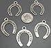 20 Horseshoe Charms silver tone horse shoe