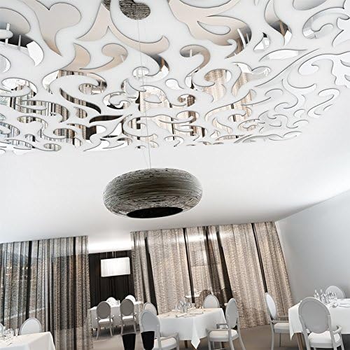Mirror Stickers Sticker Bathroom Decor Room Decoration 3D Long Wall Mirrored Mural On The Wallpaper For Walls In Rolls Large Bedrooms Retro Panel Mural Full Body Length Big Large Wallpaper Ceiling