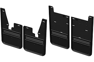 Gatorback Complete No Drill Mudflap Set (4) compatible with 2019 + Dodge Ram HD Trucks without Factory Flares