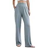 ESOFT Women's Wide Leg Yoga Pants Sweatpants High Waisted Lounge Palazzo with Pockets Comfy Flowy Pants Petite/Regular/Tall