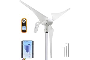 PIKASOLA Wind Turbine Generator 12V 400W with a 30A Hybrid Charge Controller. As Solar and Wind Charge Controller which can Add Max 500W Solar Panel for 12V Battery.