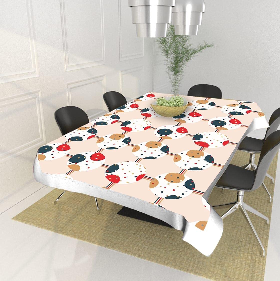 Buy GOLDZEN Printed Laminated Non Wooven PVC Dining Table Cover Tablecloth Waterproof