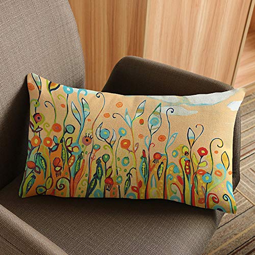 Decorative Throw Pillow Covers 30x50cm Flowers Cushion Cover Soft Square Throw Pillow Case for Living Room Sofa Bed Pillowcases