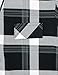Finice Vintage Blouses, Women's Shirts Notched Collar Zip V Neck Short Sleeve Tunic Tops Versatile Retro Style Pleated Front Curved Hem Hipster Baggy Plaid Tshirt Black XXL