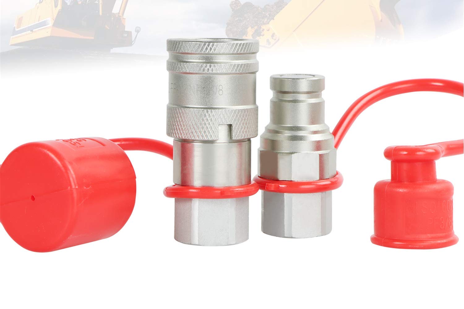 Buy PANGOLIN 3/8" NPT Thread Skid Steer Flat Face Hydraulic Quick