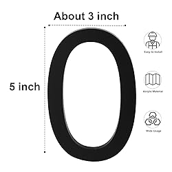 Stick on Mailbox Numbers, Self Adhesive 5 Inch