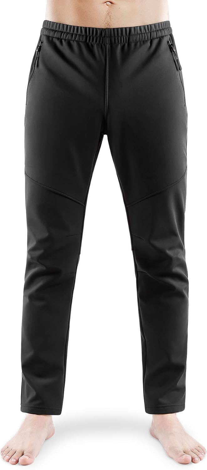 INBIKE Men's Winter Fleece Windproof Thermal Active Pants for Cycling Running Hiking Outdoor Multi Sports : Clothing
