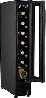 Dellonda Baridi 7 Bottle Slim Wine Cooler Digital Touch 15cm Black DH76 view 4