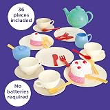 Casdon 33-Piece Tea Set Colourful Playset for Preschool 3+ New Colourway view 2