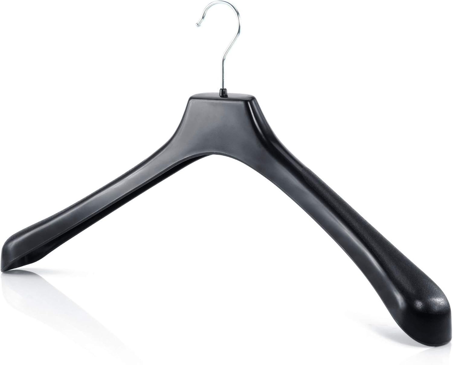 Hangerworld 5 Perchas 42cm Plástico Negro Hombros Anchos