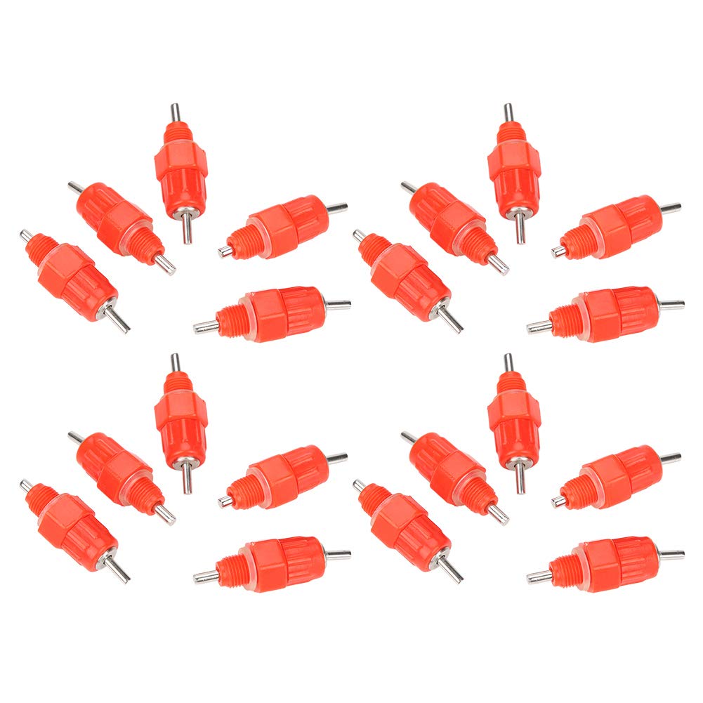 Pssopp 20 Pcs Automatic Nipple Waterer for Chickens Ducks Poultry Hens and Livestock Birds Screw in Chicken Water Feeder