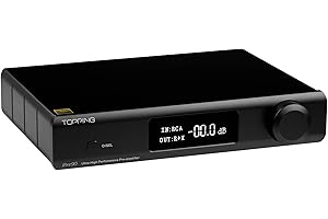 KGUSS Topping PRE90 Preamplifier Hi-Res Audio NFCA Modules RCA Balanced XLR Output for D90III A90D EXT90 Audio DAC with Remote Control (Black)