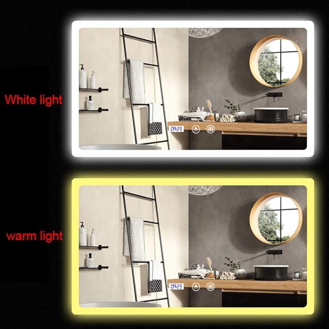 SLRMKK Spiegel, beleuchteter LED-Badezimmerspiegel, beleuchteter Wand