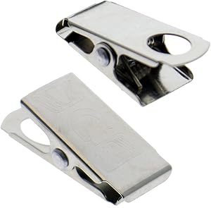 50 Pack - Small 1 Inch Bulldog Clasp Clips for Making Lanyards Arts & Crafts - Alligator Style Metal ID Clip Findings - DIY Supplies for ID Badges, Eyeglass Retainers & More by Specialist ID