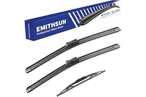 EMITHSUN Windshield Wiper Blades With Rear Wiper Blades set Replacement for Chevrolet Equinox 2011-2017,That Meet OEM Quality Easy DIY Install 24"+17"+13"(Set of 3)
