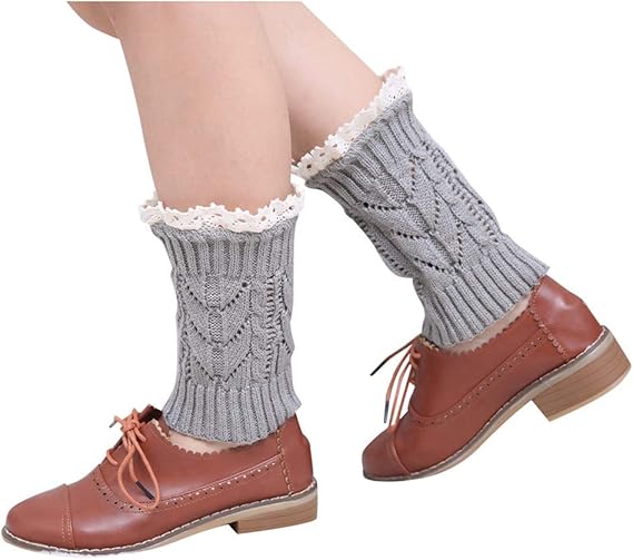 Amazon 女性のレース中空糸毛糸短脚ワープニットブーツカバーソックス 靴下 ソックス メンズ レディース 抗菌防臭 滑り止め 吸汗速乾 コットン 綿 おしゃれ セット カジュアル ソックス 通販
