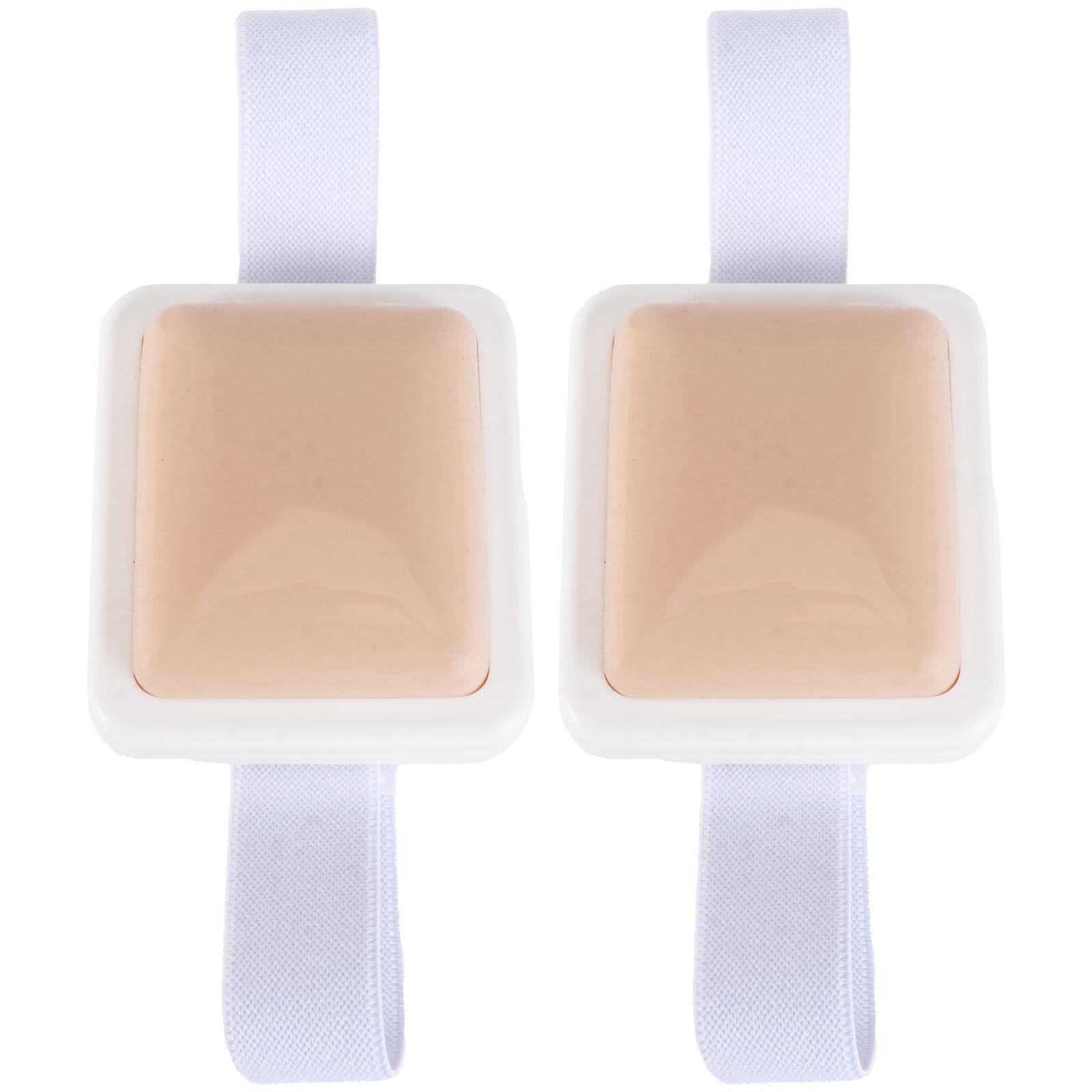 iplusmile Injection Practicer Pad 2-Pack Medical Training Model for Intramuscular Injection Practice with Realistic Human Skin Texture 3.3X3X1.4 Inch Nursing Student Supplies