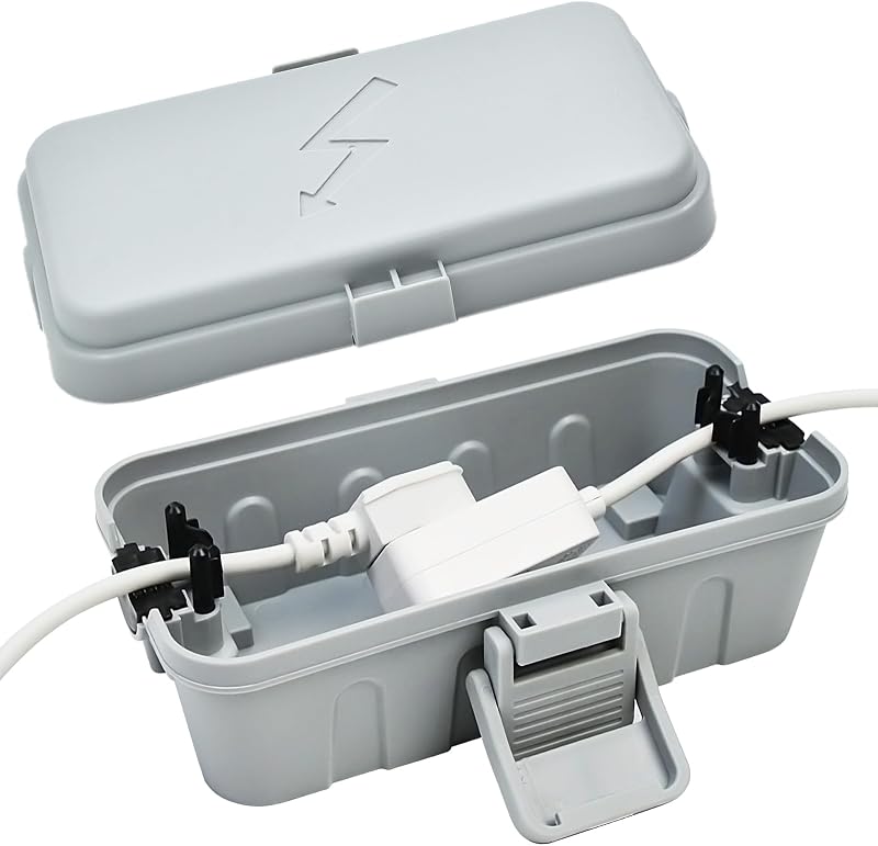 Hrensaw Small Weatherproof Electrical Connection Box Outdoor IP54 Grey