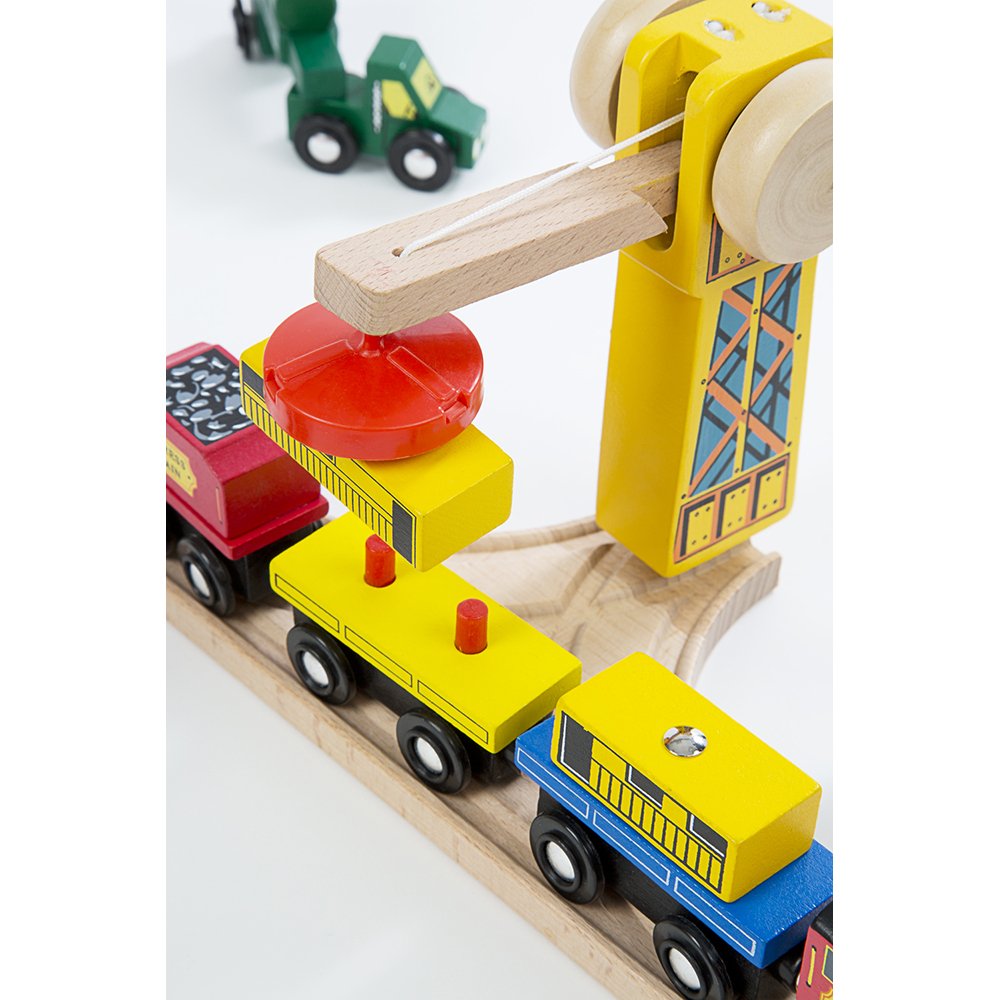 melissa & doug wooden railway set