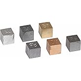 Eisco Labs Assorted Metal Cubes - 10 mm, Set of of 6