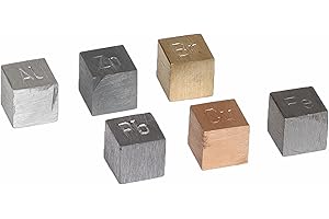 Eisco Labs Assorted Metal Cubes - 10 mm, Set of of 6