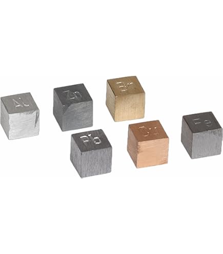 EISCO 4pc Metal Block Set - Brass, Aluminum, Steel & Copper - 2