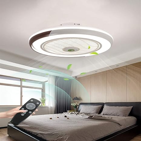 Led Deckenventilator Mit Beleuchtung Und Fernbedienung Leise 60w Deckenleuchte Dimmbare Modern Deckenlamp Schlafzimmer 50cm Unsichtbare Ventilator Kinderzimmer Schwarz Amazon De Baumarkt