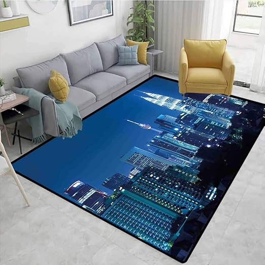 Amazon Com Bigdatastore Cityscape Home Bedroom Carpet Floor Mat