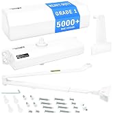 Nuk3y 9000 Series Grade 1 Heavy Duty Door Closer, Multi-Mount, Adjustable Size 1-6, ADA Compliant, UL Listed (White)