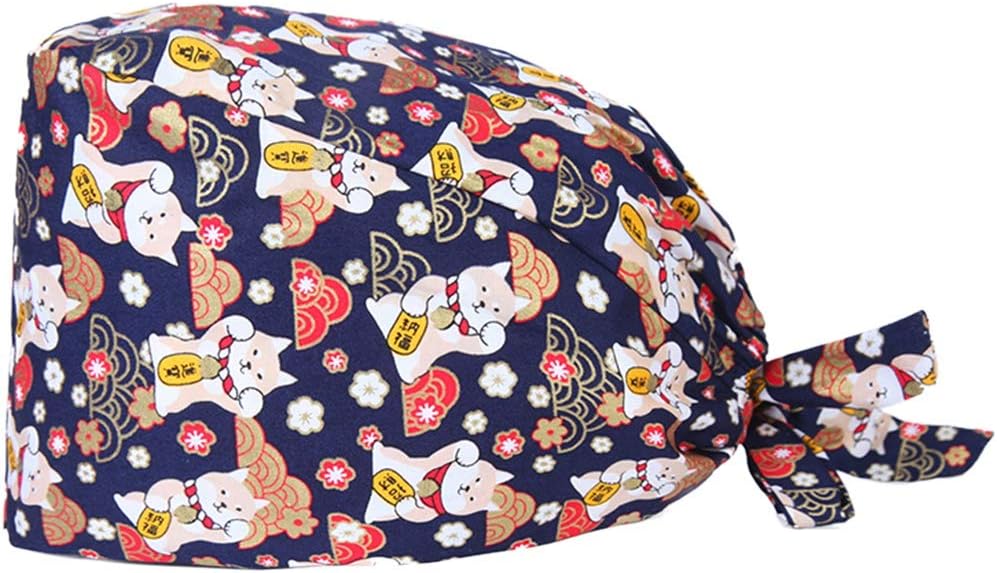 Surgical Scrub Cap Adjustable Medical Doctor Nurse Bouffant Hat Surgery Sweatband Turban