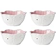 Lenox 897769 Butterfly Meadow Floral Dessert Bowls, Pink, Set of 4