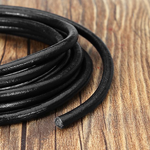 image for BEADNOVA 3mm Genuine Round Leather Cord Leather Strips For Jewelry Mak
