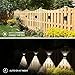 Mpow 4-Pack Solar Fence Light, Solar Powered Waterproof Fence Light with Auto-charging for Stairs, Path Landscape Garden Floor Wall Patio