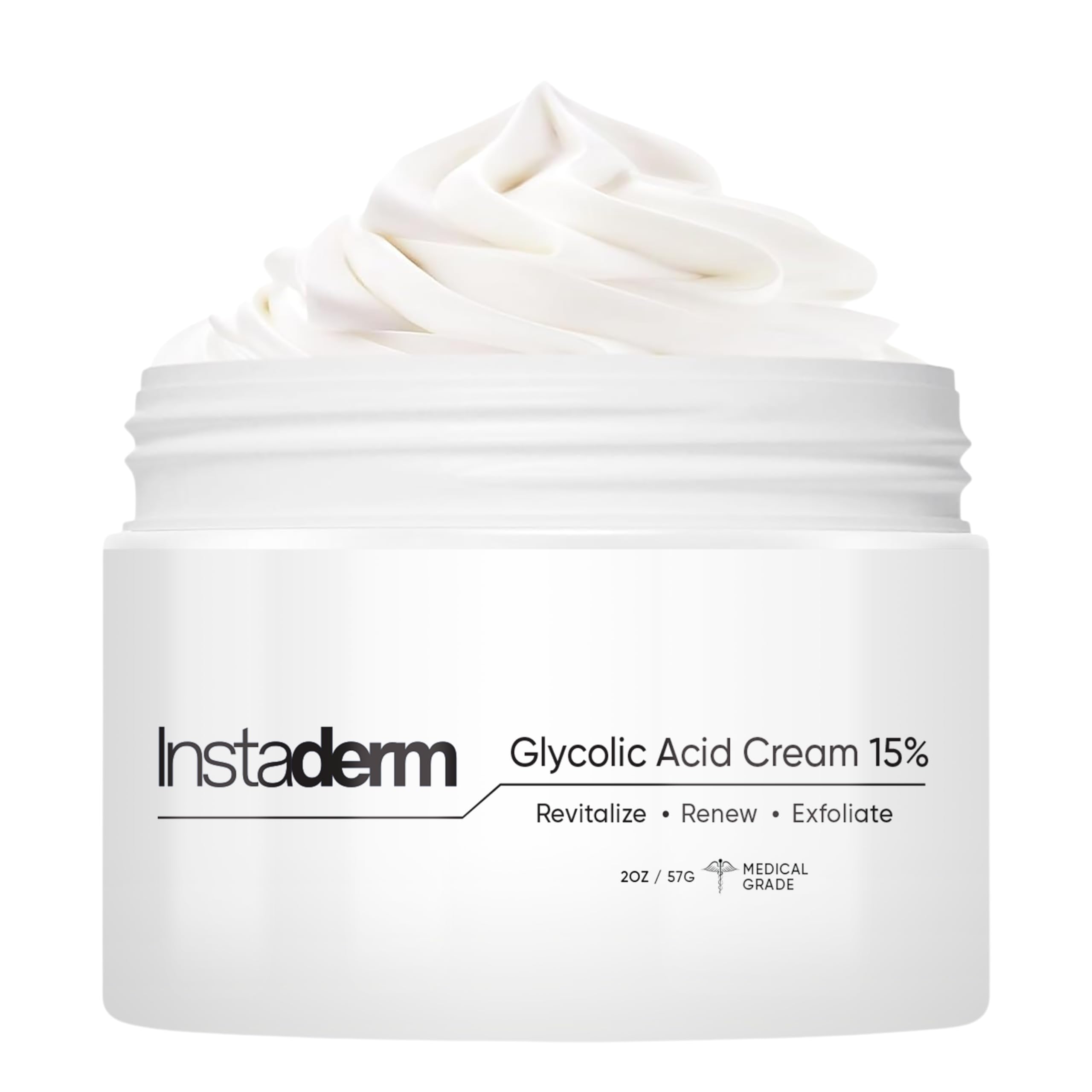 Glycolic Acid 15% Anti-Aging Cream- Alpha Hydroxy Facial Moisturizer Reduces the Appearance of Fine Lines, Wrinkles, Age Spots, Dark Spots & Scars. Exfoliates & Smoothes Skin Texture & Tone.