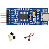 Coolwell FT232RL USB-C to UART TTL Serial Adapter, 3.3V/5V Logic Module | USB-C UART module with FT232RL chip, jumper-selectable VCCIO, TX/RX/RTS/CTS pins and LED indicators for serial debugging